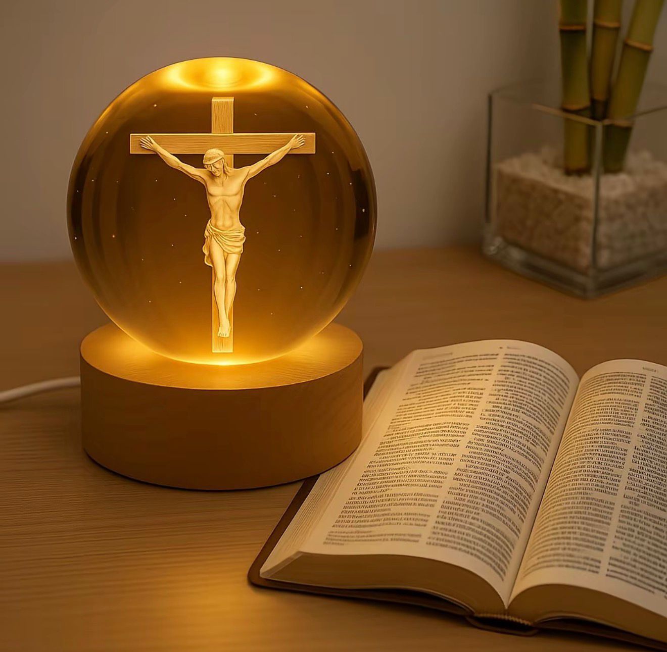 Bola de Cristal Jesus Cristo 3D